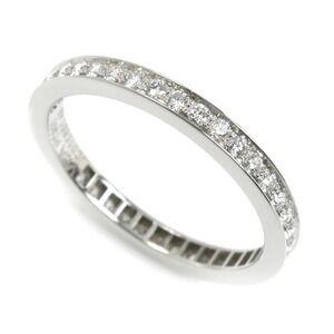 VAN CLEEF & ARPELS Silver Diamond Eternity Ring